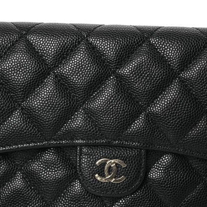 Chanel Caviar Quilted Flap Phone Holder With Chain Black 10 of 14