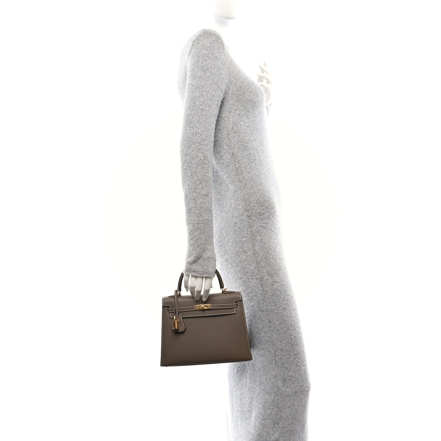 Hermes Epsom Kelly Sellier 25 Etoupe 2 of 10