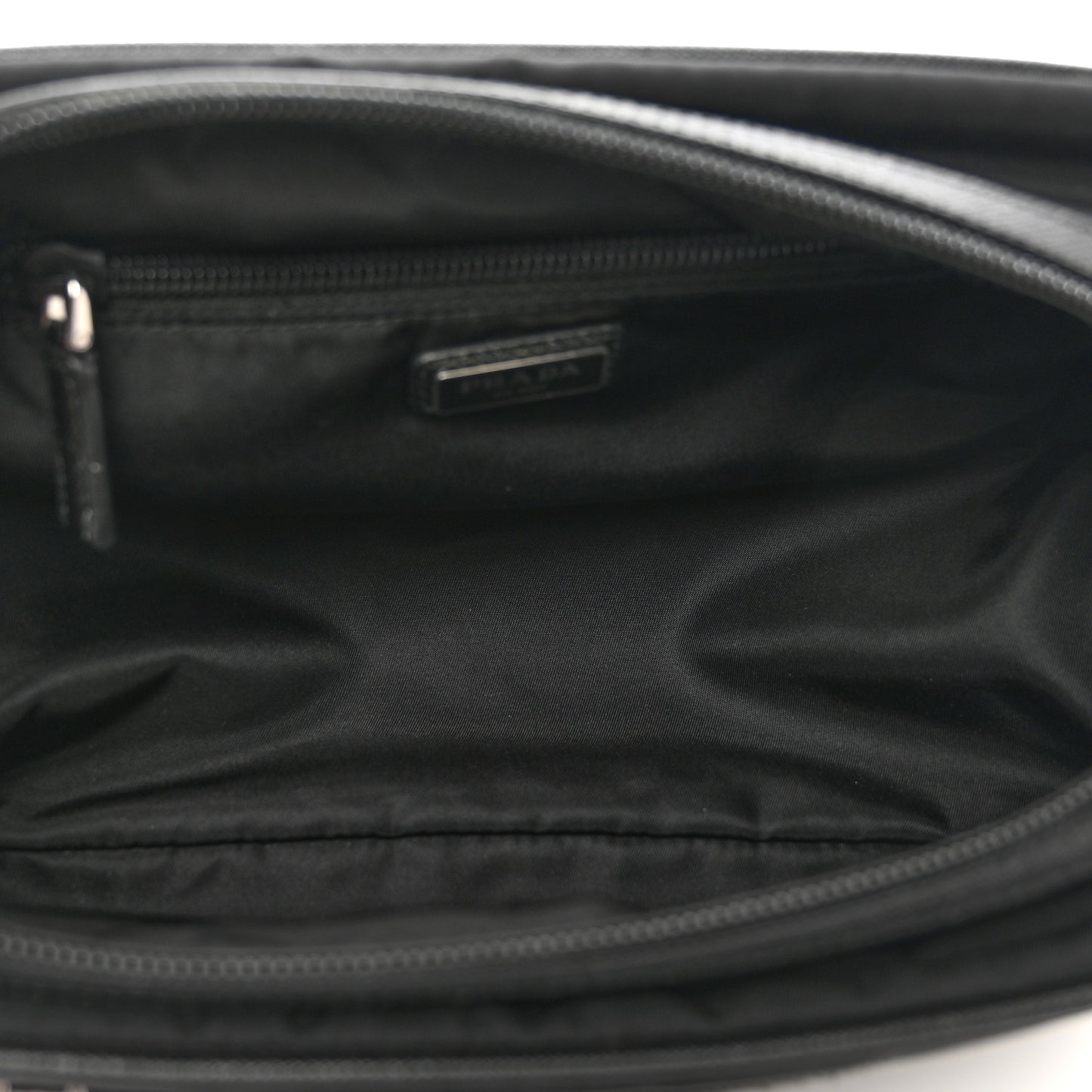 Re-Nylon Saffiano Travel Pouch Black