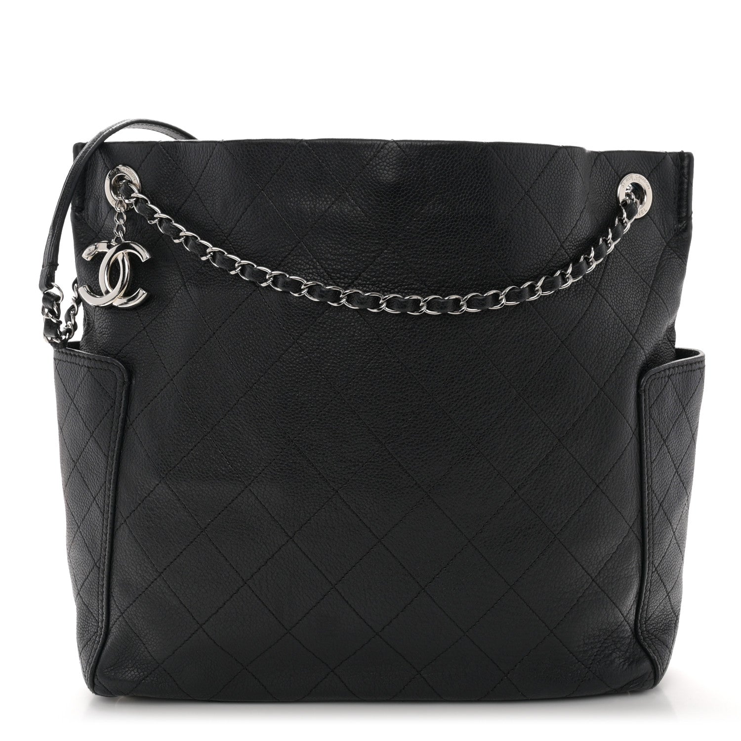 Chanel Caviar Stitched Medium CC Pocket Hobo Black 1 of 11