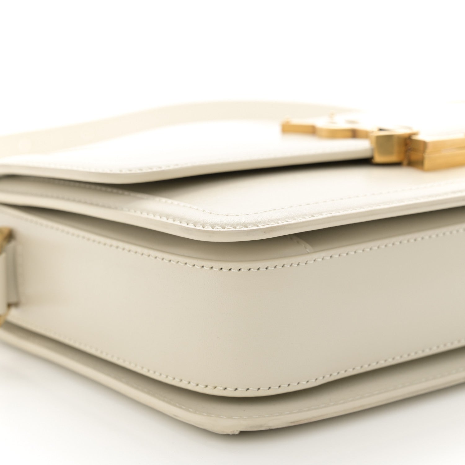 Saint Laurent Box Calfskin Monogram Medium Solferino Satchel Crema Soft 9 of 11