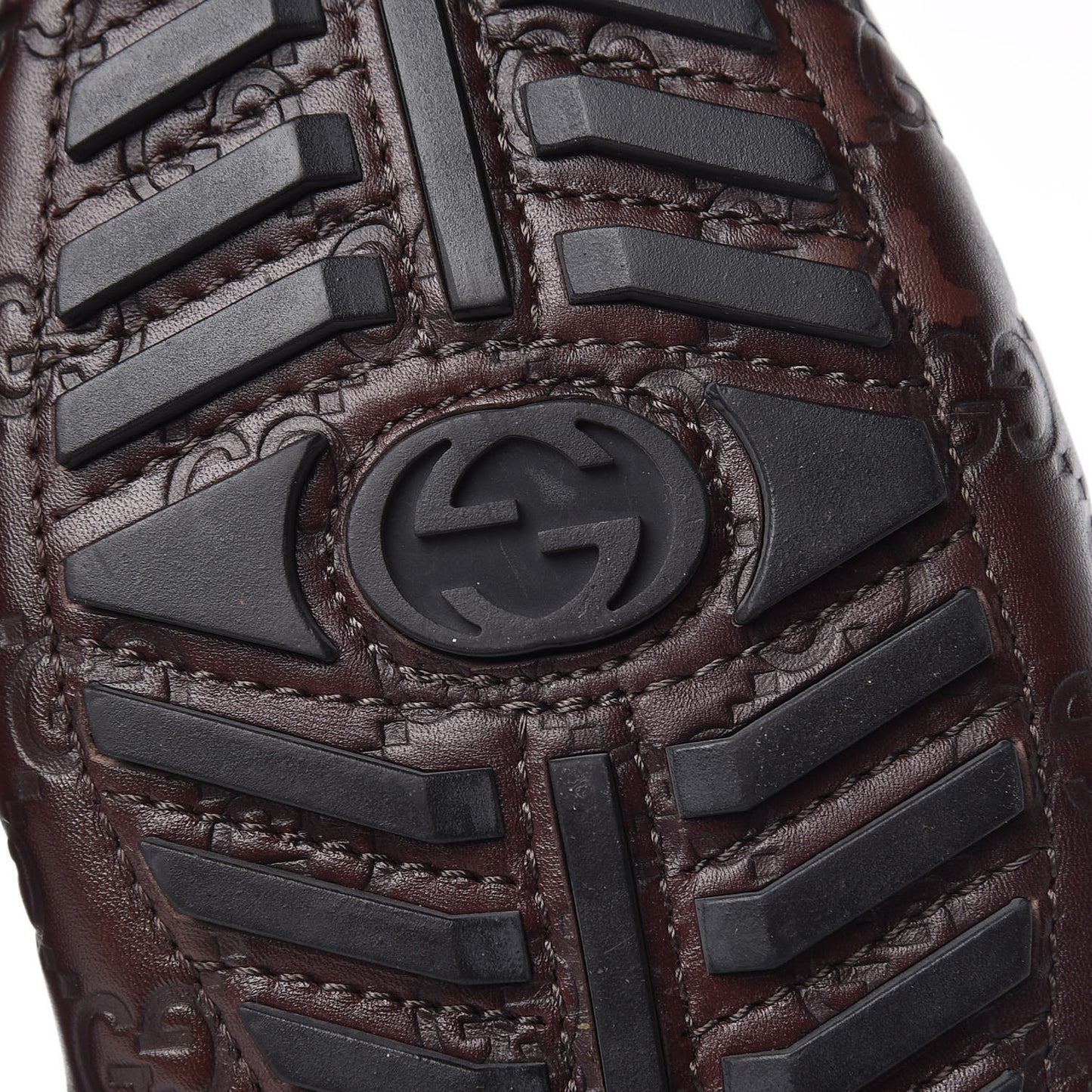 Guccissima Mens Penny Driver Loafers 9 Chocolate
