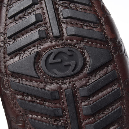 Gucci Guccissima Mens Penny Driver Loafers 9 Chocolate 8 of 12