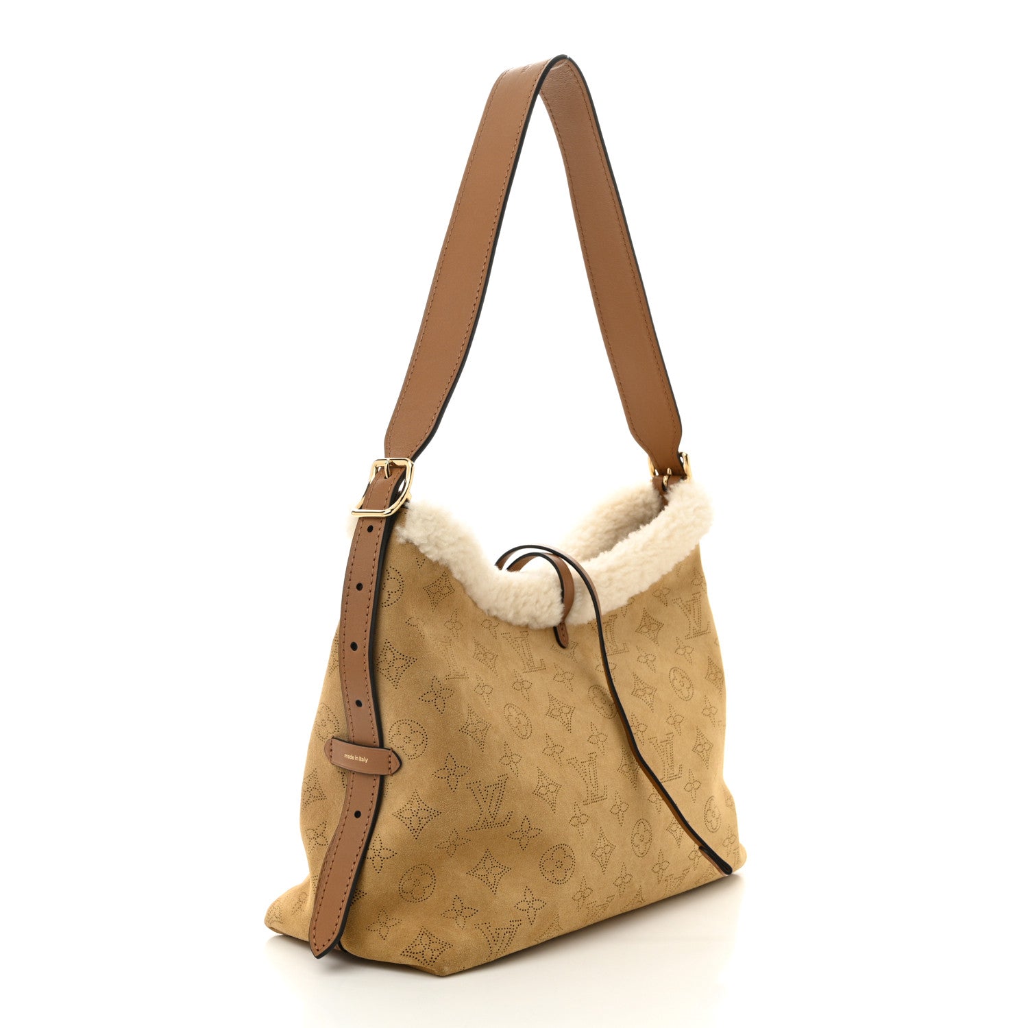 Louis Vuitton Suede Mahina CarryAll PM Beige 4 of 11