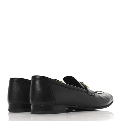 Hermes Goatskin Womens Paris Loafers 39 Black 5 of 9