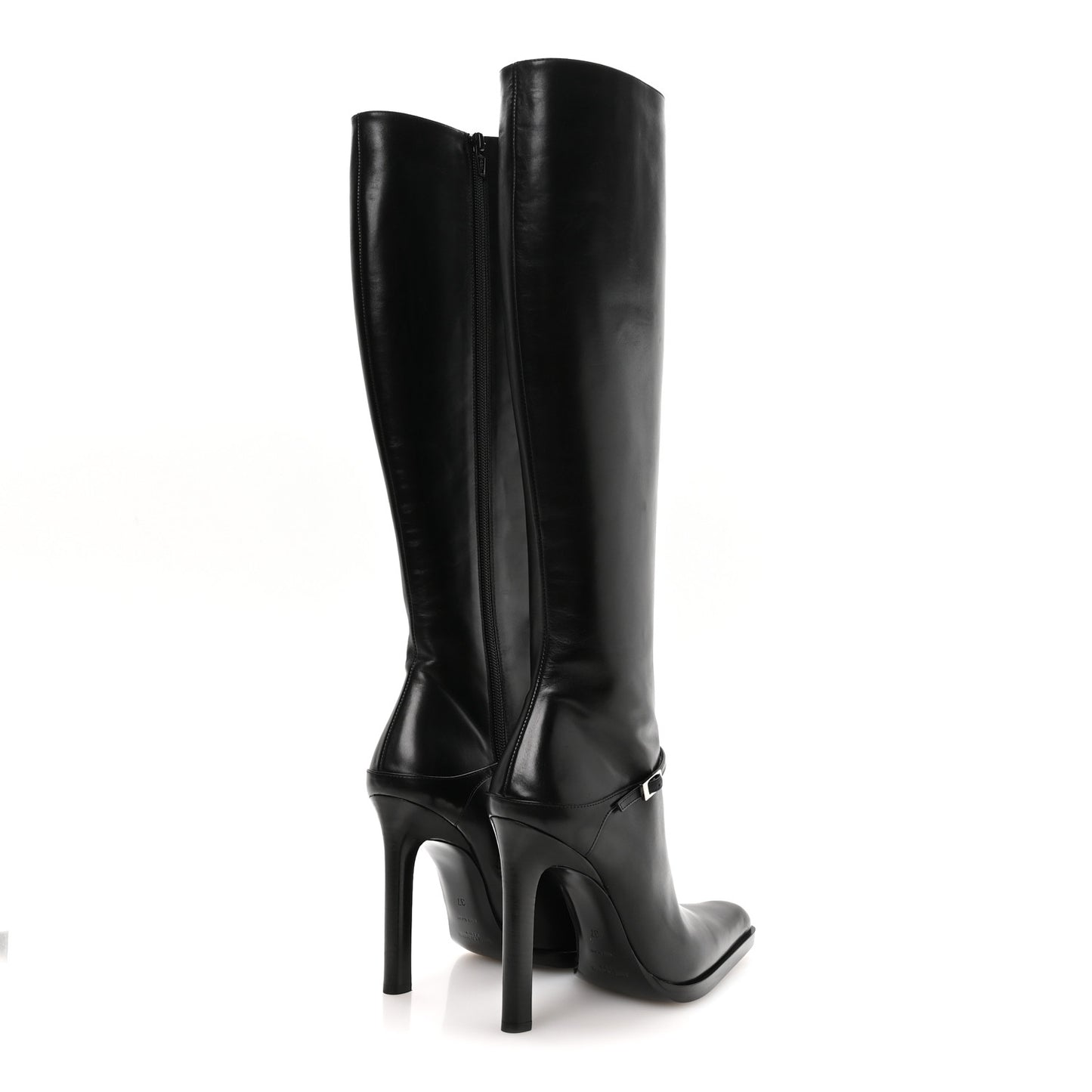 Calfskin Nina 110 Knee High Boots 37 Black