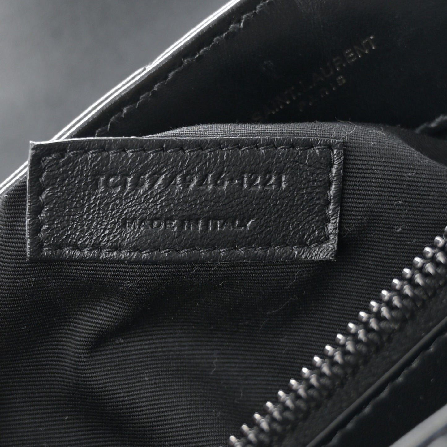 Calfskin Y Quilted Monogram Monochrome Medium Loulou Chain Satchel Black