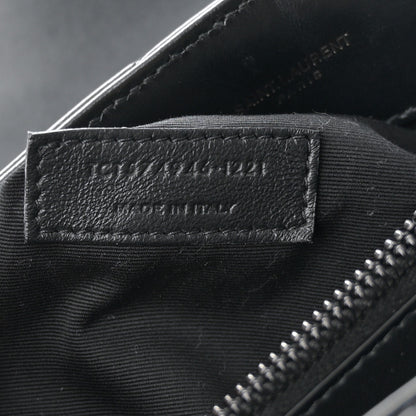 Saint Laurent Calfskin Y Quilted Monogram Monochrome Medium Loulou Chain Satchel Black 7 of 10