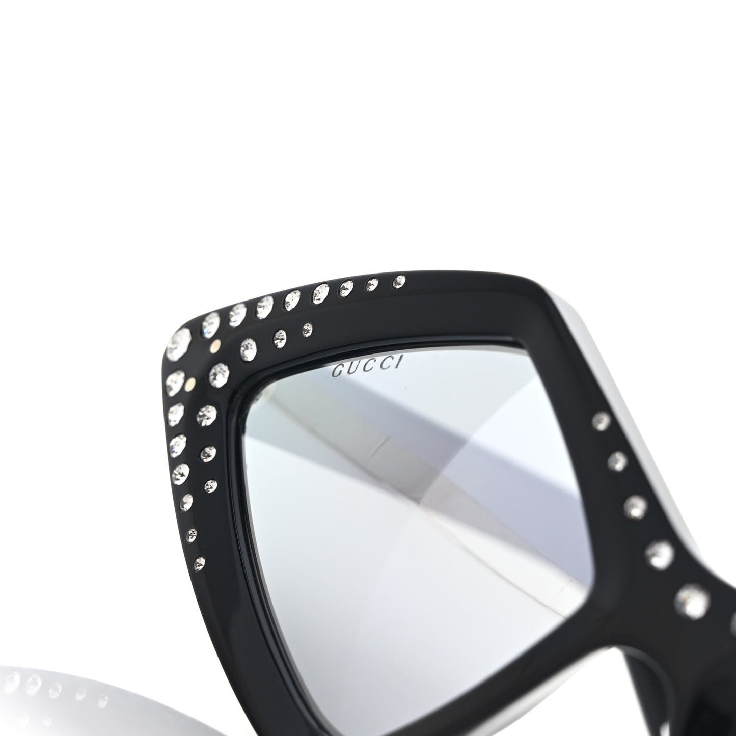 Acetate Geometric Crystal Sunglasses GG0496S Black