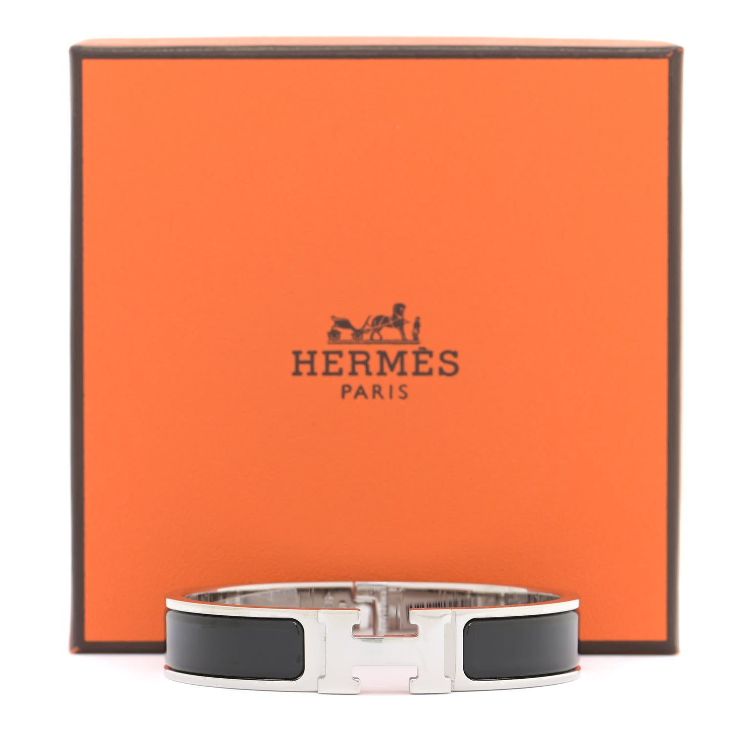 Hermes Enamel Narrow Clic Clac H Bracelet PM Black 6 of 6
