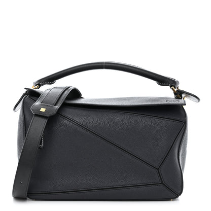 Loewe Calfskin Medium Puzzle Bag Midnight Blue Black 1 of 11