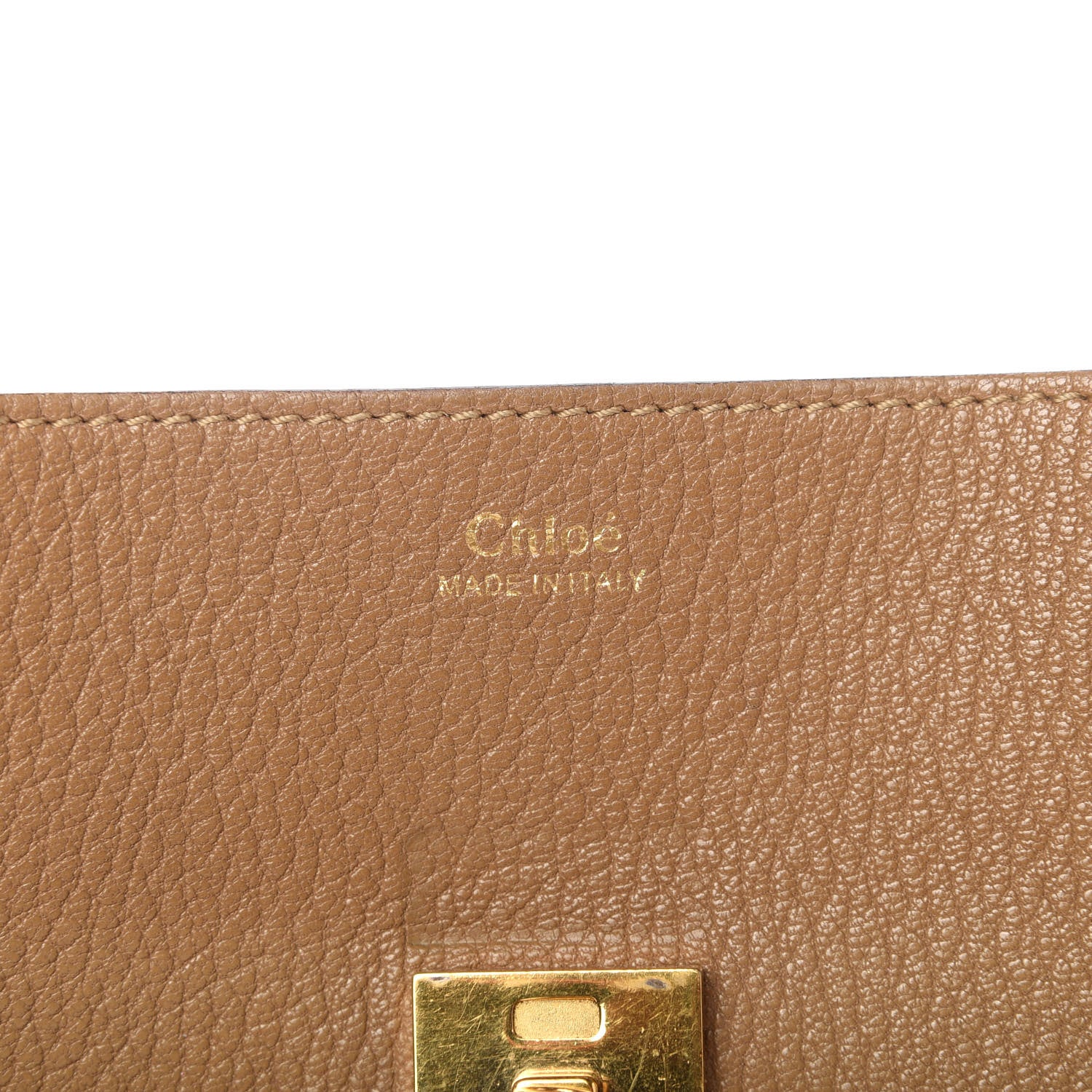 Chloe Grained Lambskin Mini Drew Shoulder Bag Nut 8 of 9
