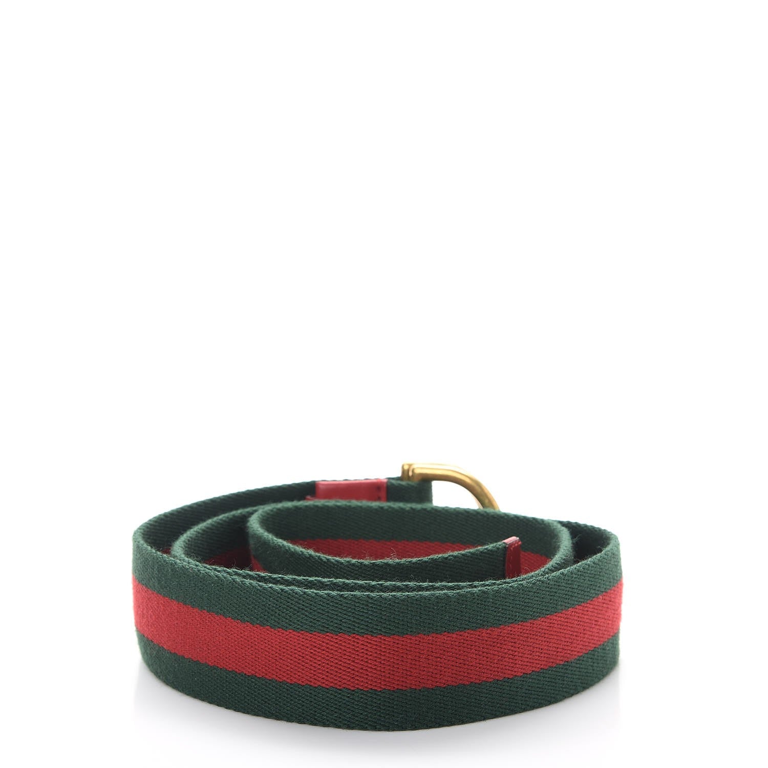 Gucci Web Feline D Ring Belt 90 36 Red Green 3 of 5