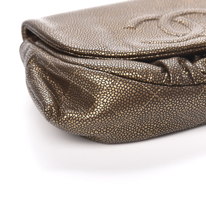 Chanel Metallic Caviar Half Moon Wallet On Chain WOC Bronze 9 of 12