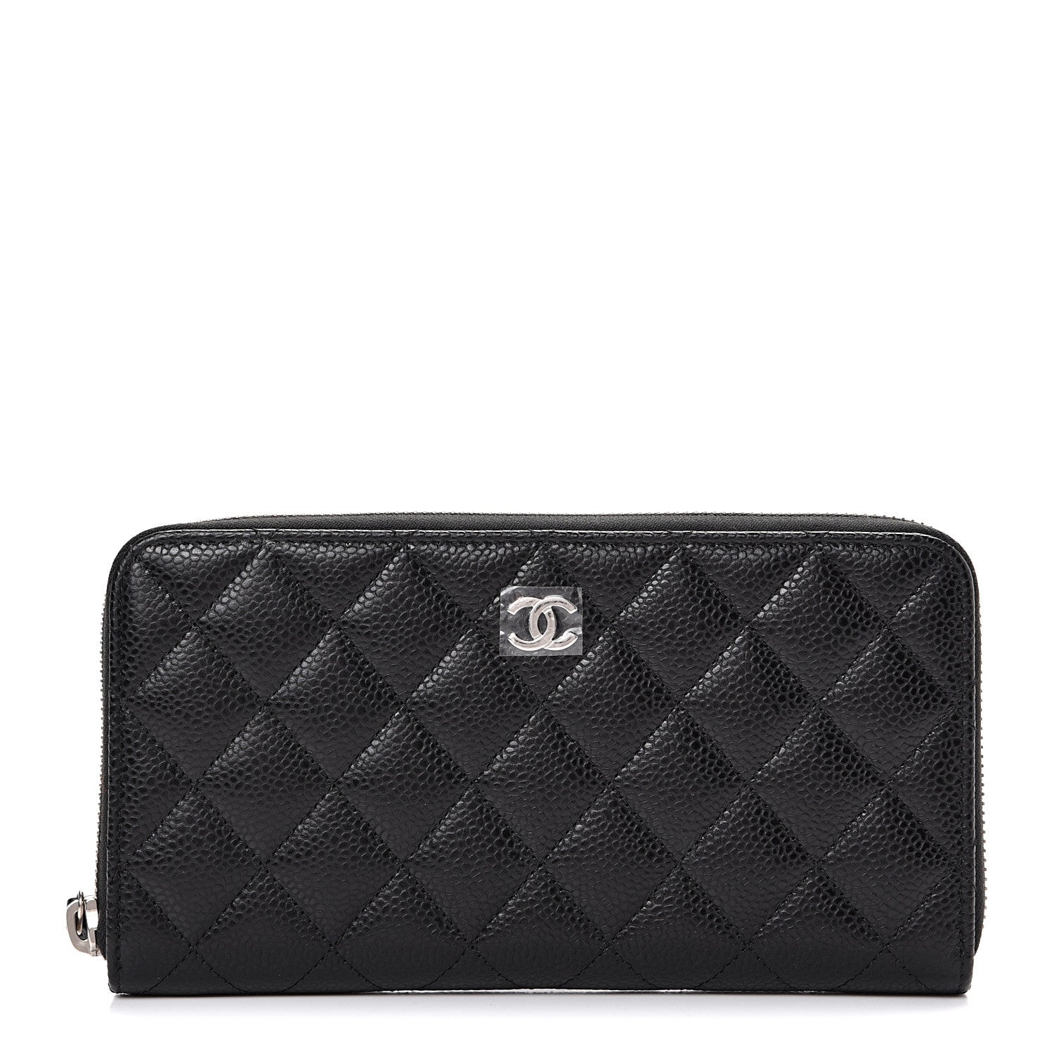 Chanel Caviar Quilted Large Gusset Zip Around Wallet Black 1 of 8
