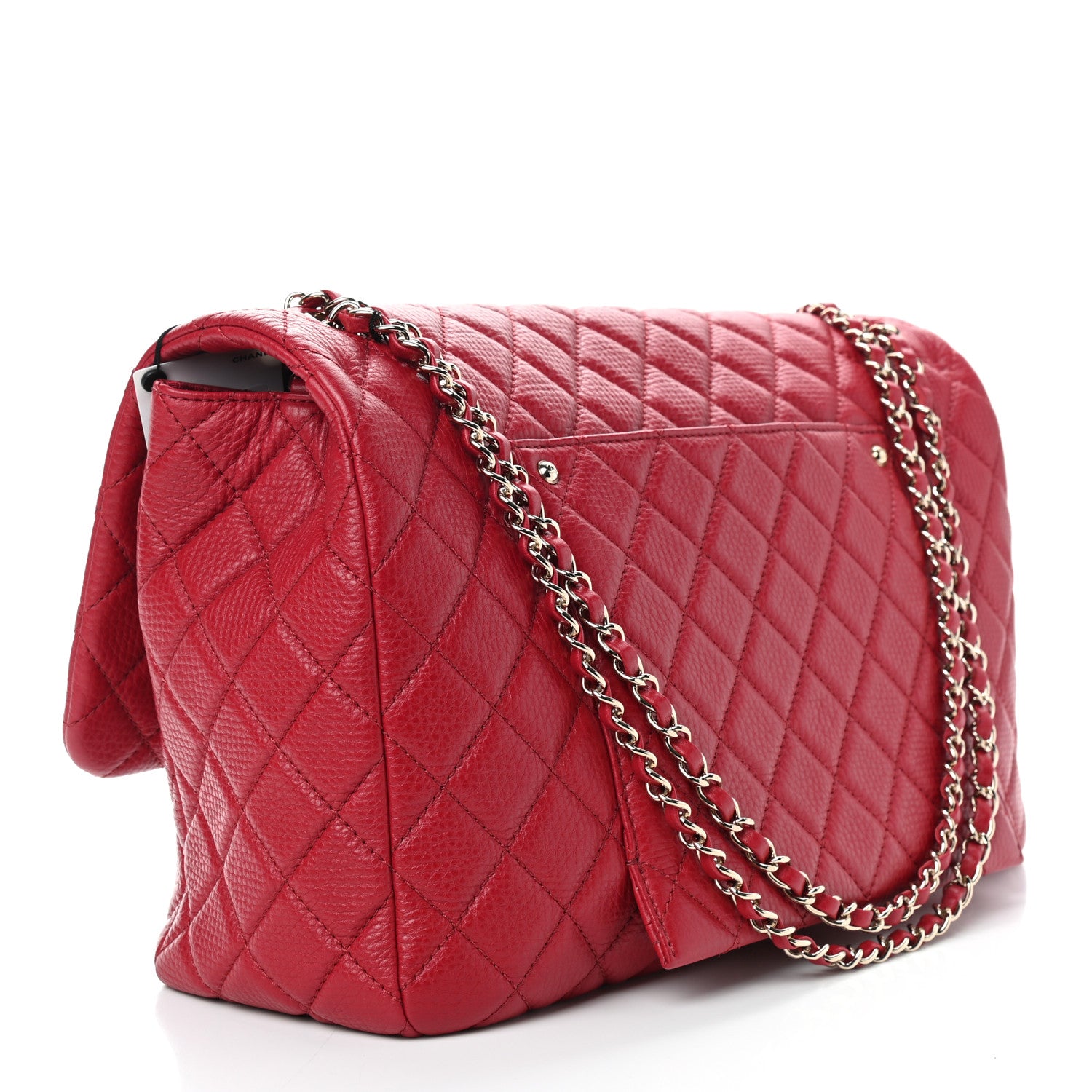 Chanel Calfskin Quilted Small XXL Travel Flap Bag Red 3 of 9