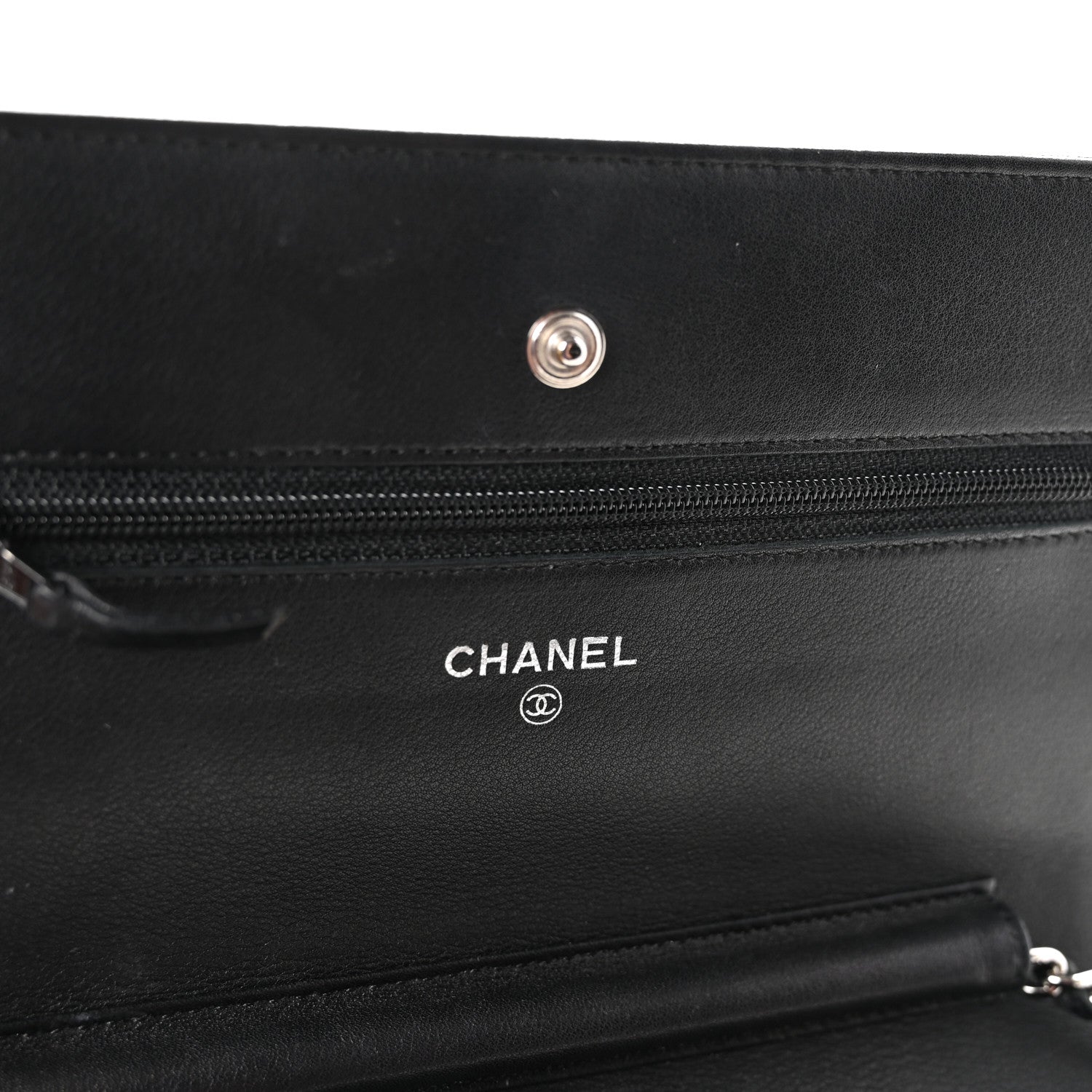 Chanel Caviar Timeless CC Wallet On Chain WOC Black 5 of 11