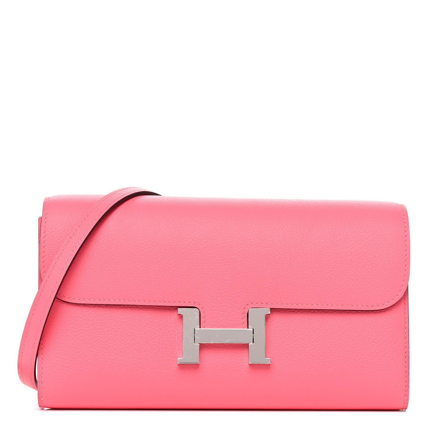 Hermes Evercolor Constance Wallet To Go Rose Azalee 1 of 11