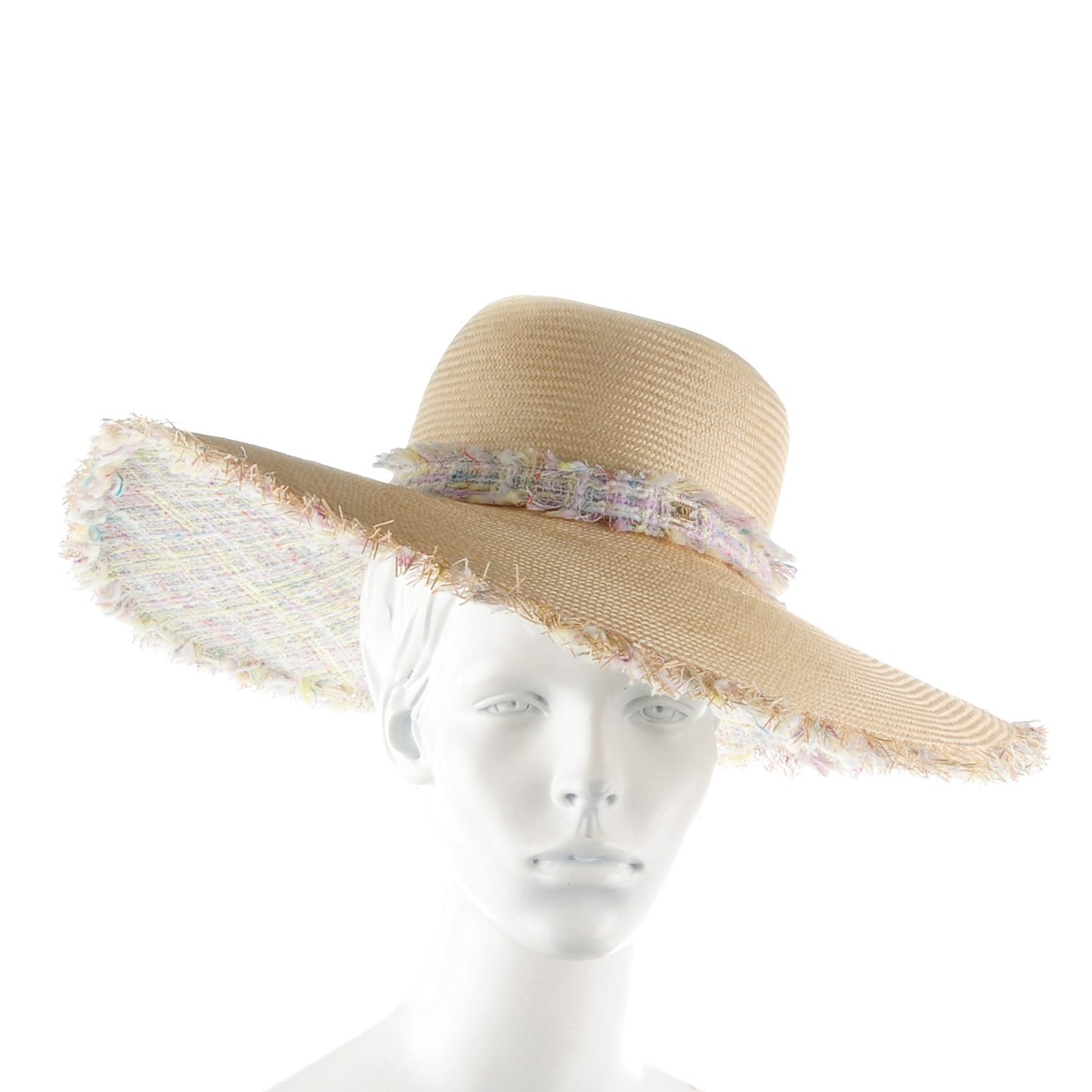 Straw CC Floppy Hat M Beige