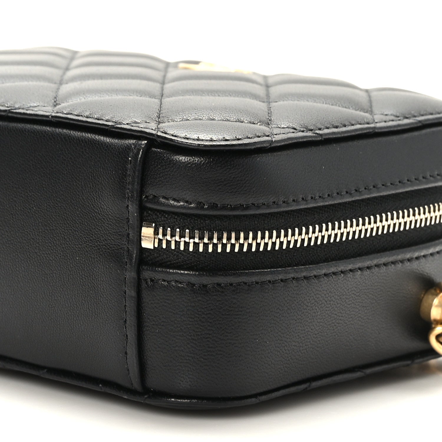 Chanel Lambskin Quilted CC Pearl Crush Camera Case Black 8 of 9