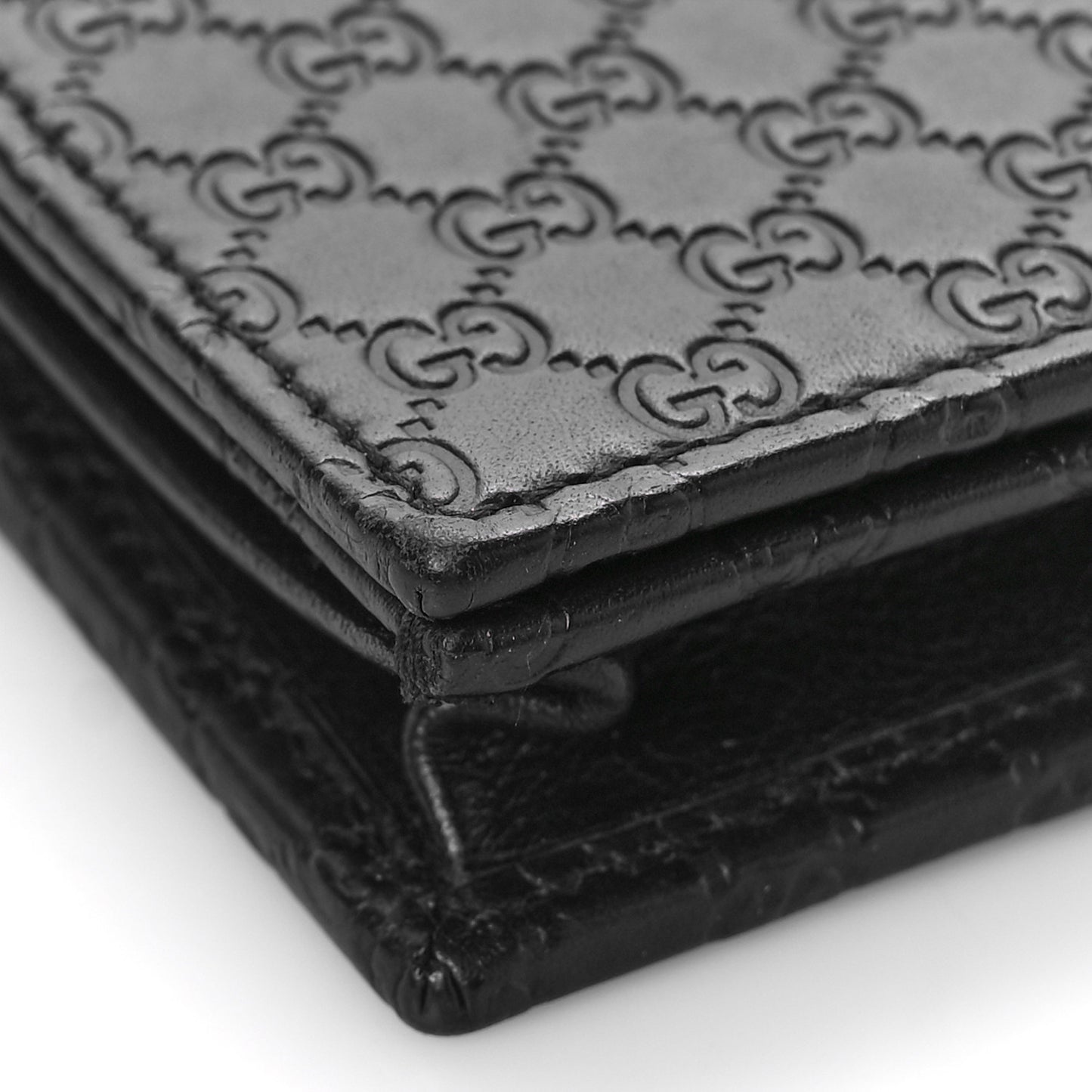 Microguccissima Crossbody Wallet Black