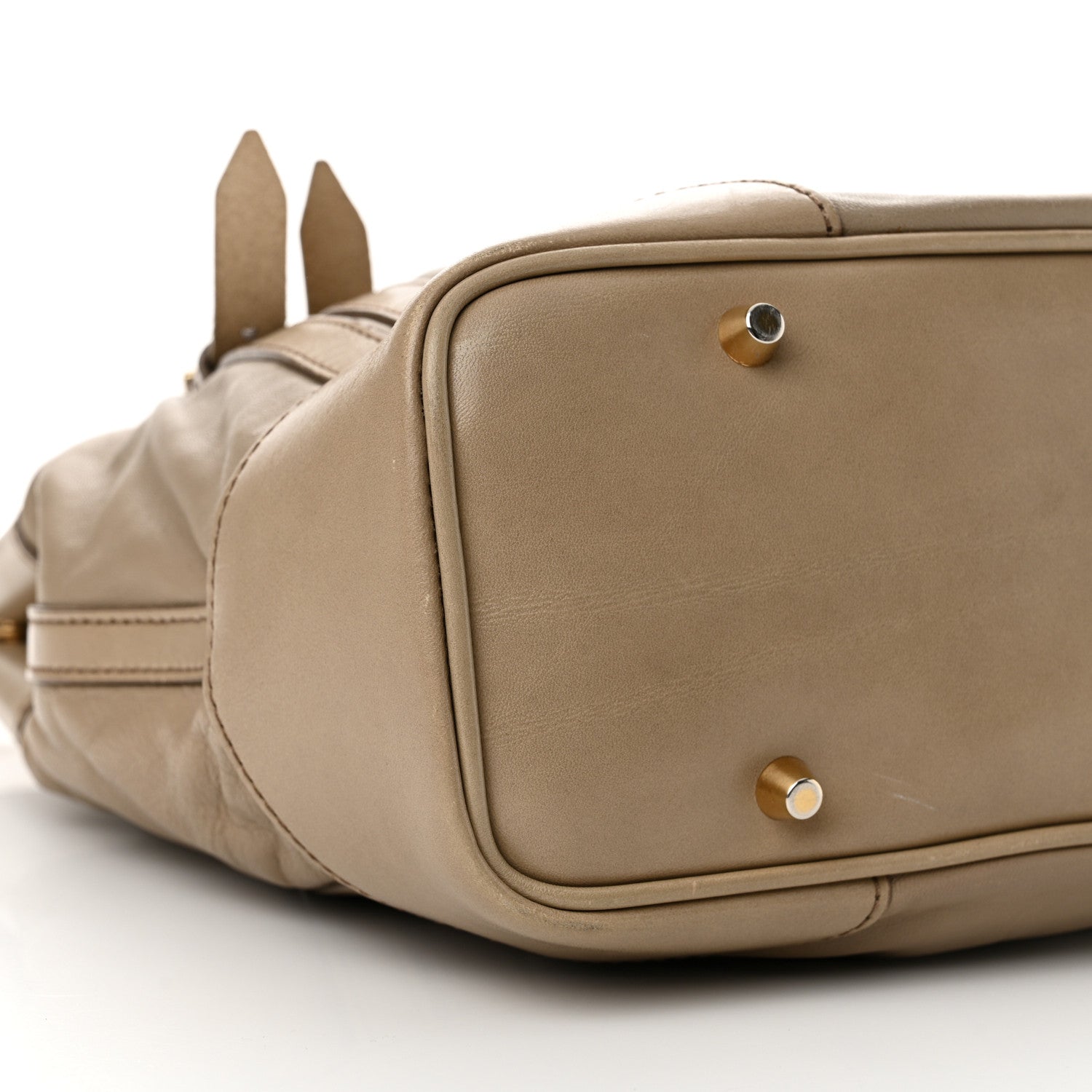 Burberry Lambskin Whipstitch Medium Tote Beige 10 of 18