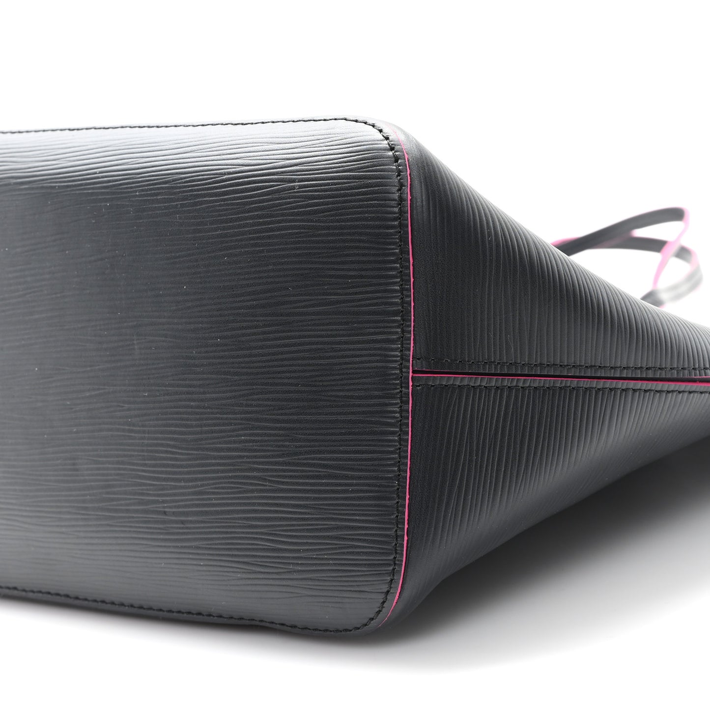 Epi Neverfull MM Black Hot Pink