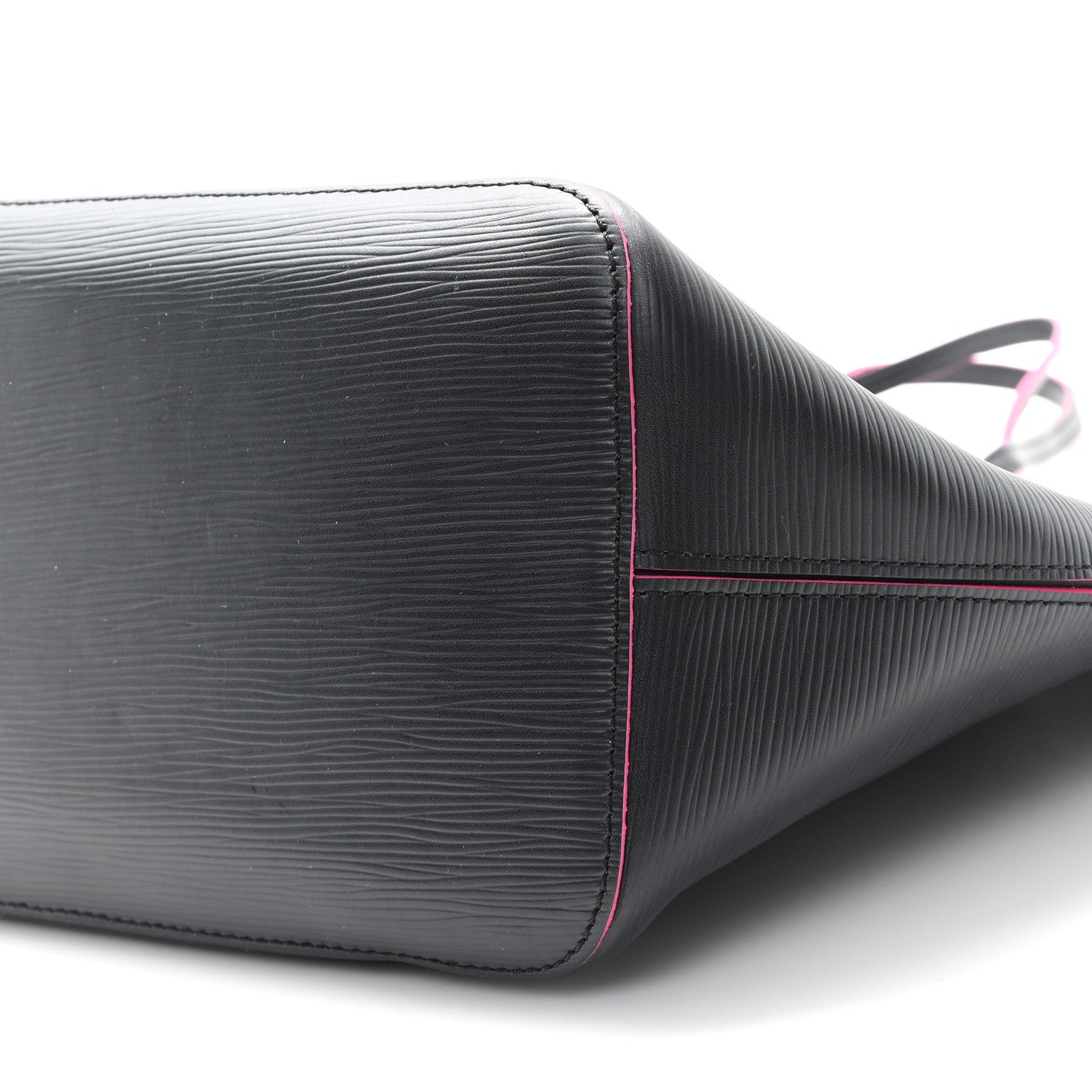 Louis Vuitton Epi Neverfull MM Black Hot Pink 10 of 12