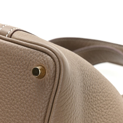 Hermes Taurillon Clemence Picotin Lock 18 PM Etoupe 12 of 13