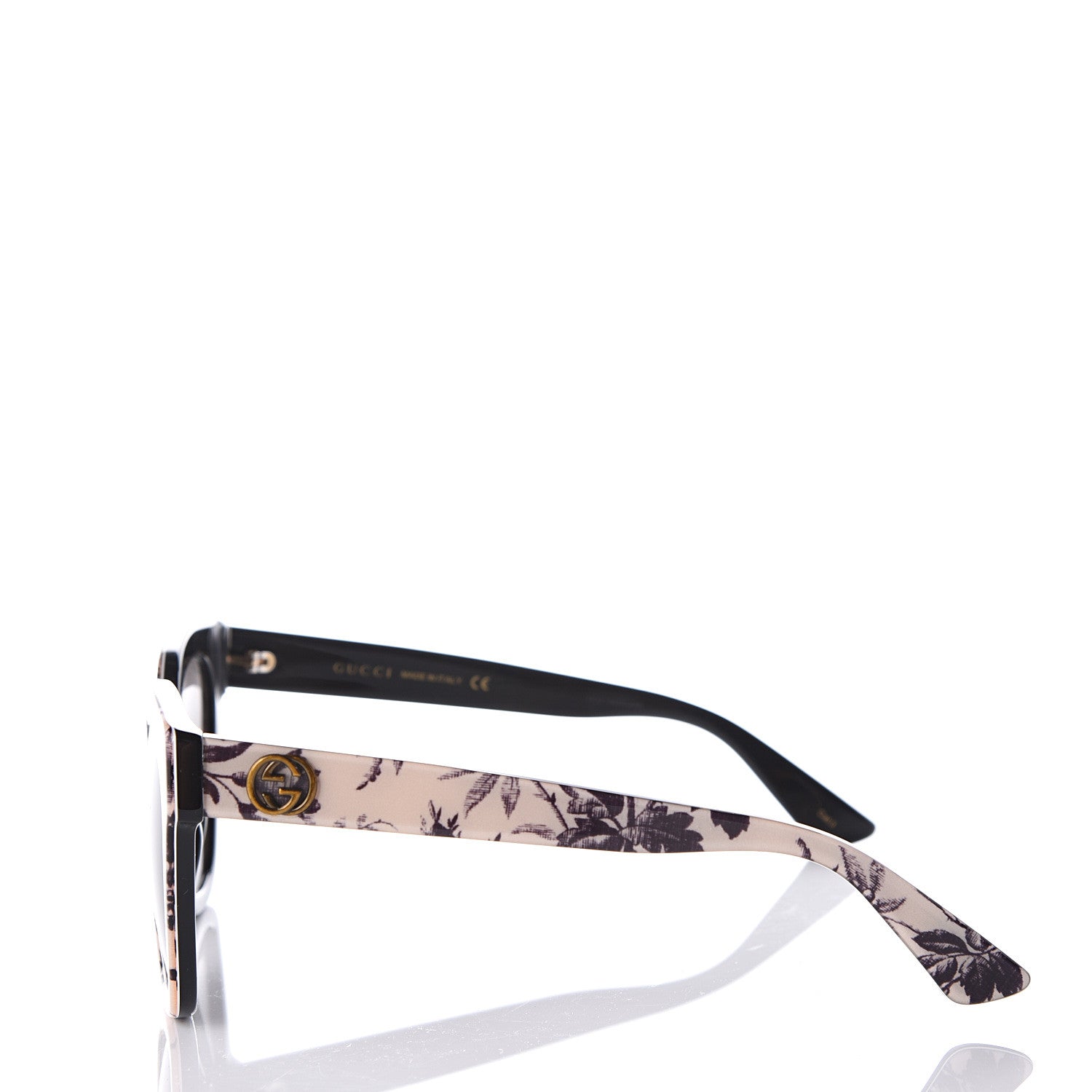 Gucci Acetate Herbarium Print Square Frame Sunglasses GG0029S White 3 of 7