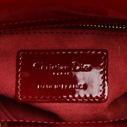 Christian Dior Patent Cannage Mini Lady Dior Red 6 of 10
