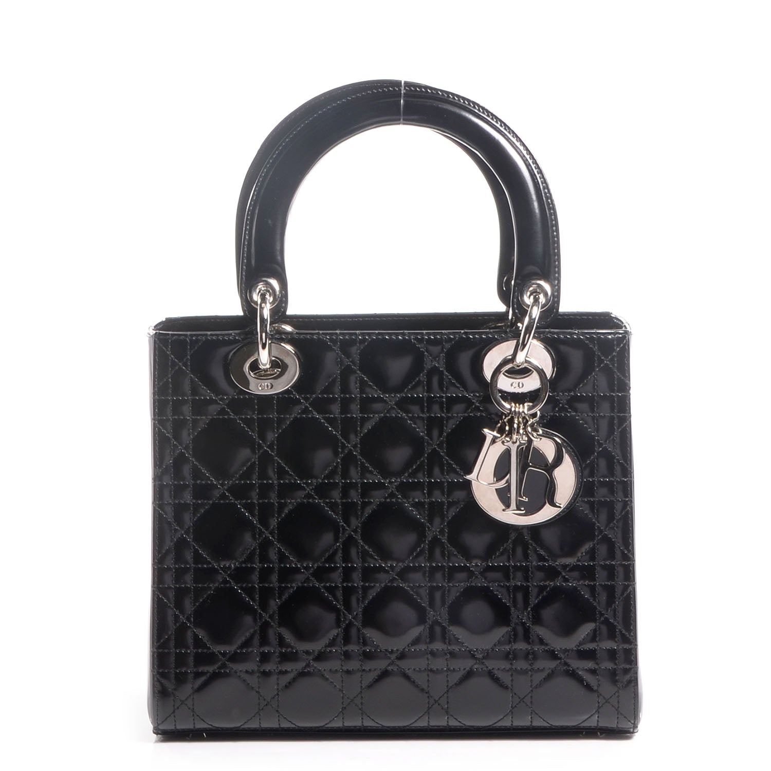 Christian Dior Patent Cannage Medium Lady Dior Black 1 of 7