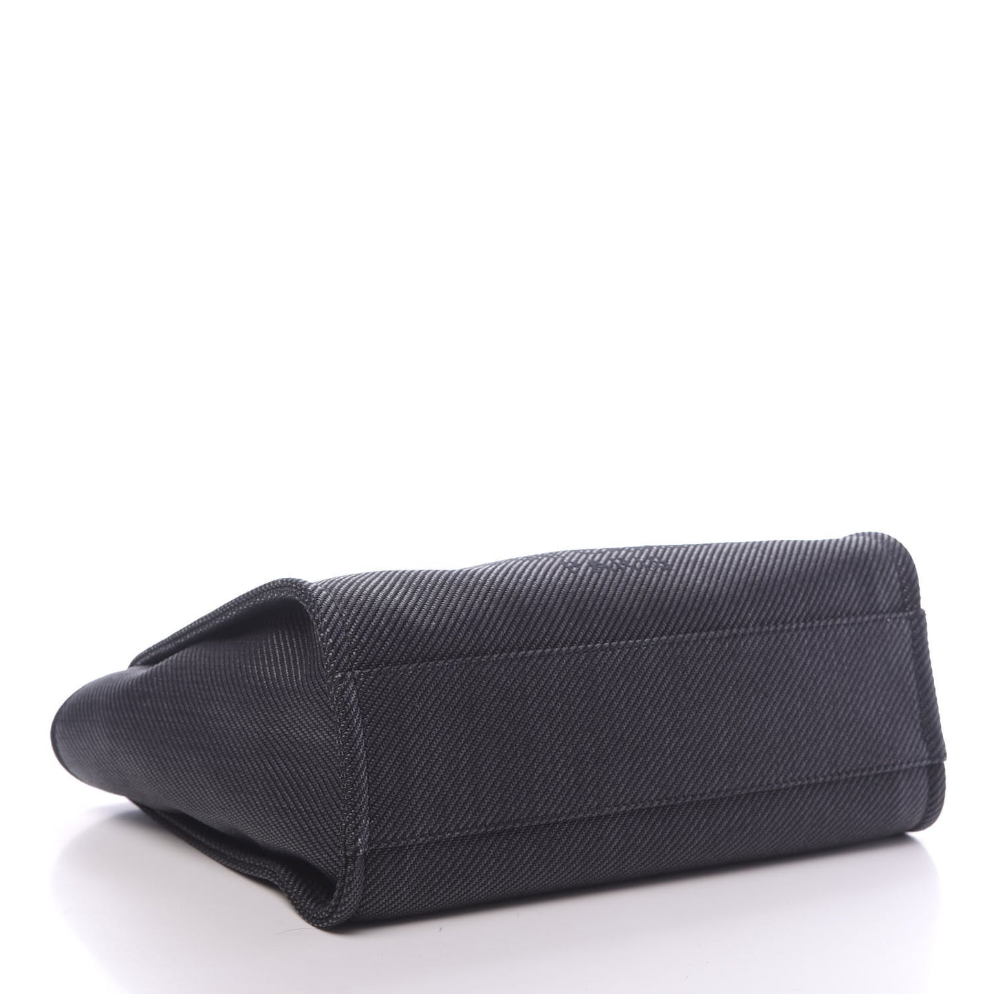 Mixed Fibers Calfskin Small Deauville Tote Black