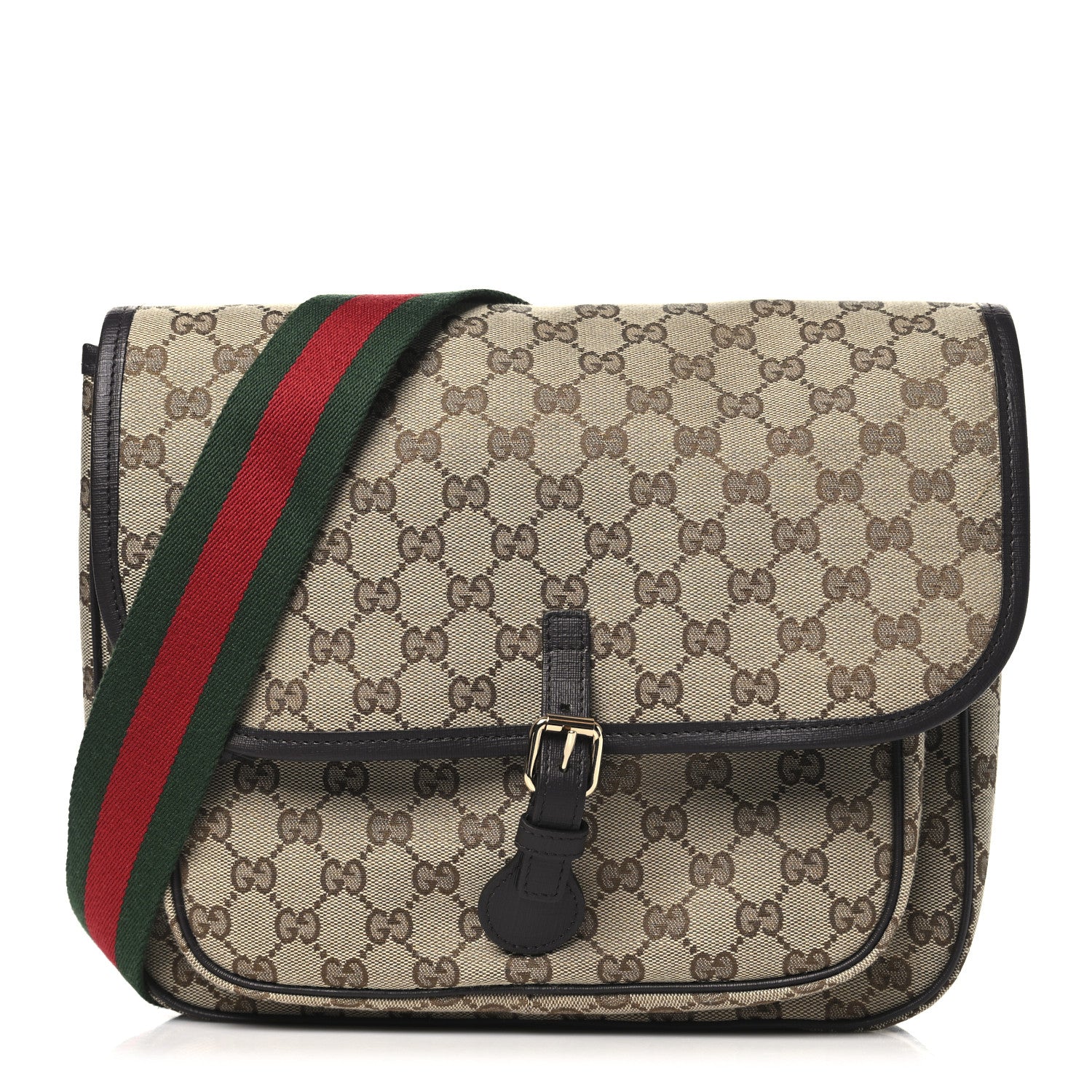 Gucci Monogram Web Childrens Messenger Bag Beige Ebony Cocoa 1 of 10