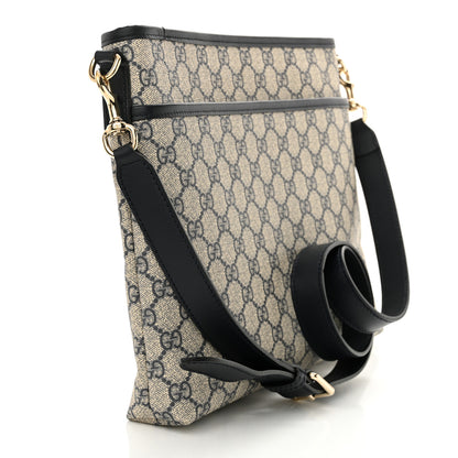 Gucci GG Plus Monogram Medium Flat Messenger Bag Navy 3 of 10