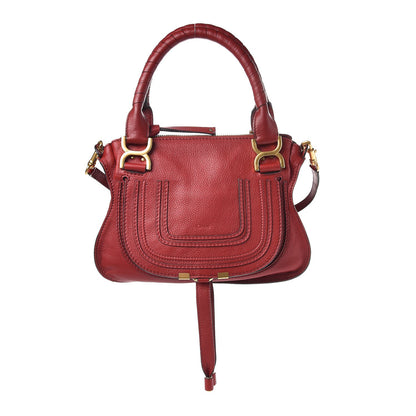 Chloe Calfskin Small Marcie Satchel Red 1 of 8