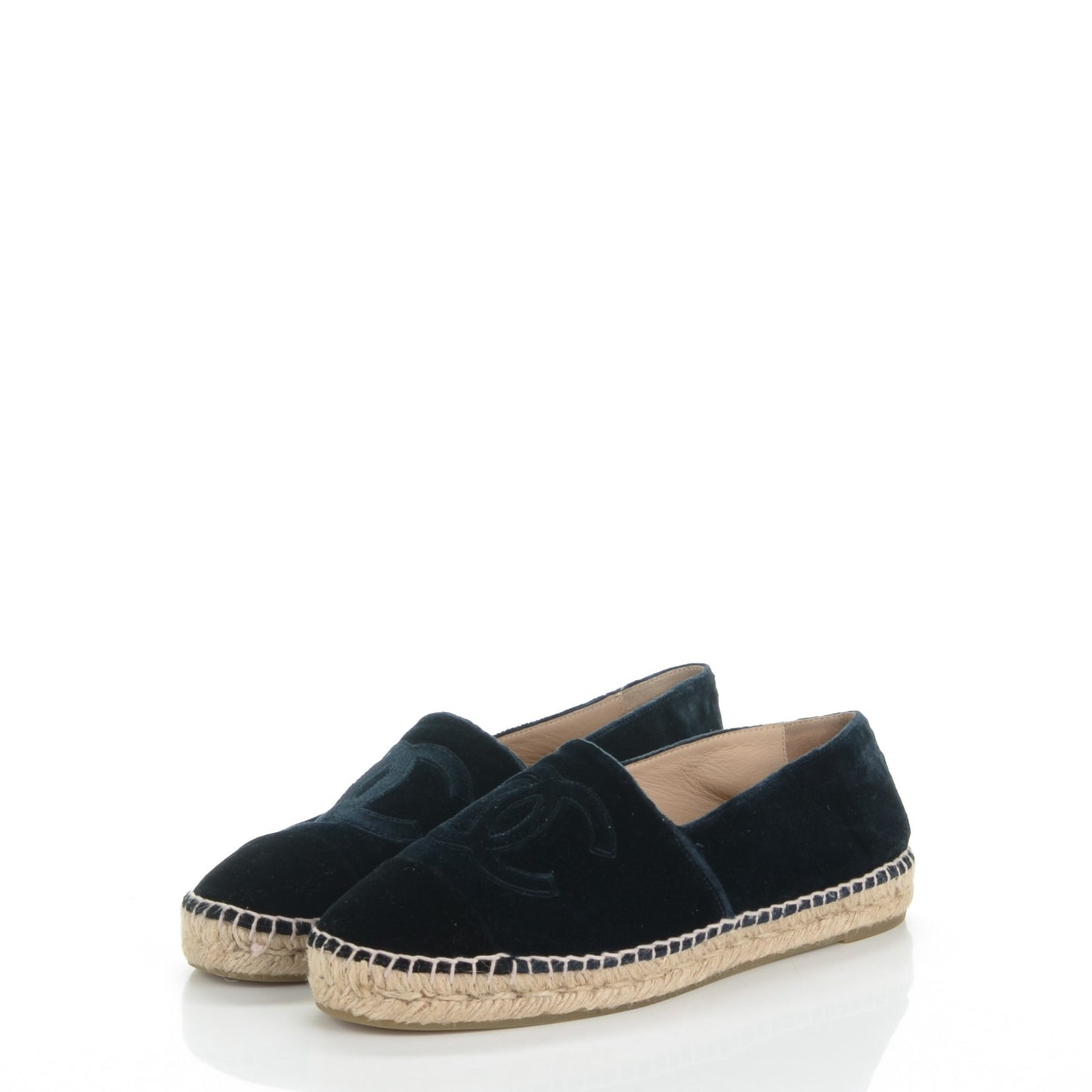 Velvet CC Espadrilles 40 Dark Navy Black