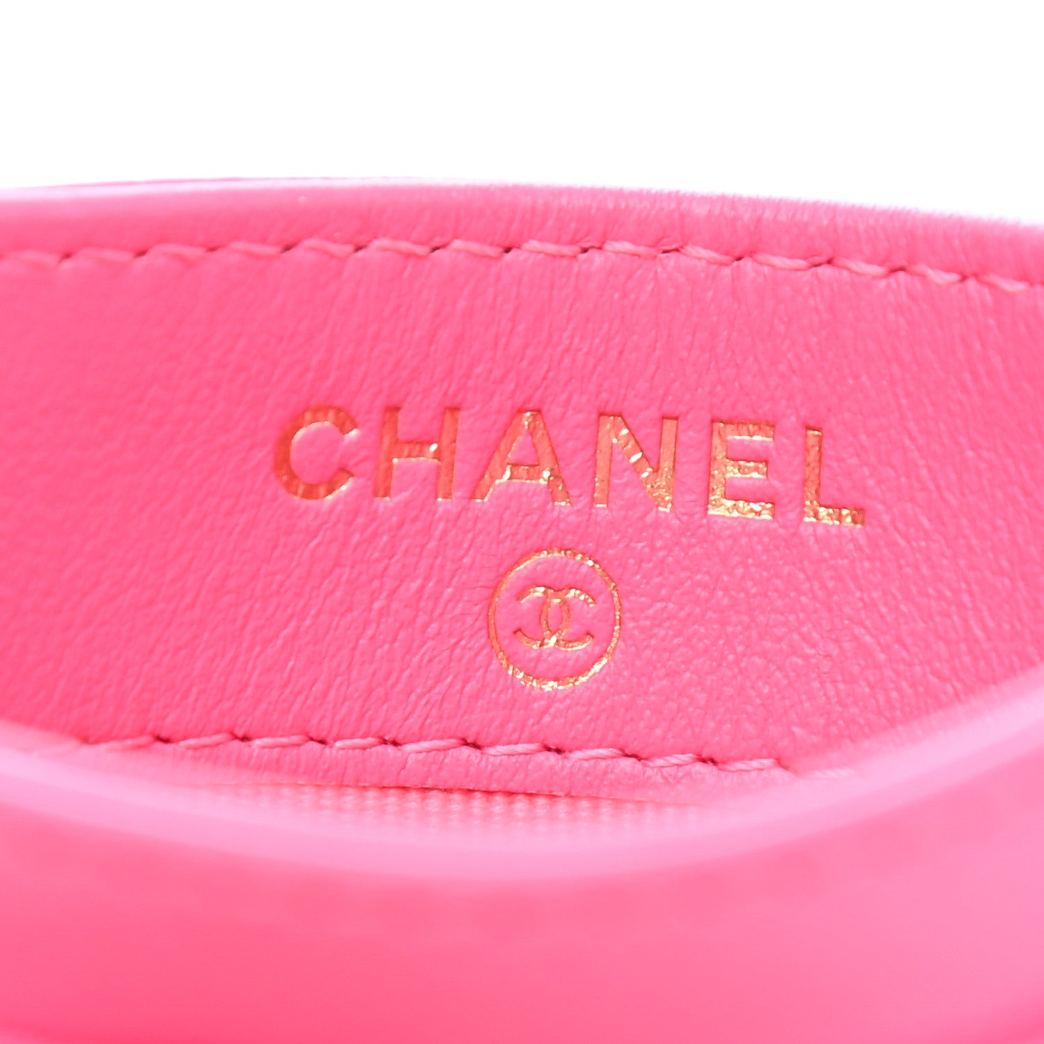 Chanel Lambskin Quilted Chanel 19 Card Holder Dark Pink 7 of 9