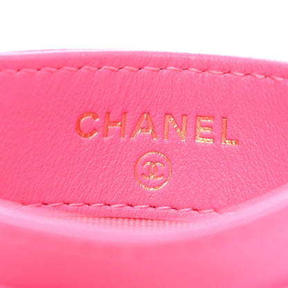 Chanel Lambskin Quilted Chanel 19 Card Holder Dark Pink 7 of 9