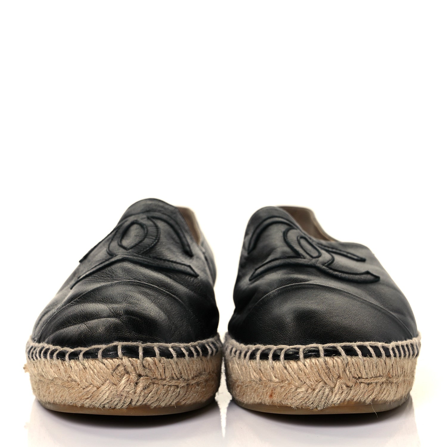 Chanel Lambskin CC Espadrilles 39 Black 2 of 10
