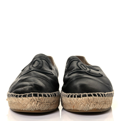 Chanel Lambskin CC Espadrilles 39 Black 2 of 10