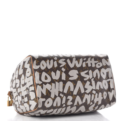 Louis Vuitton Monogram Graffiti Speedy 30 Silver 4 of 26