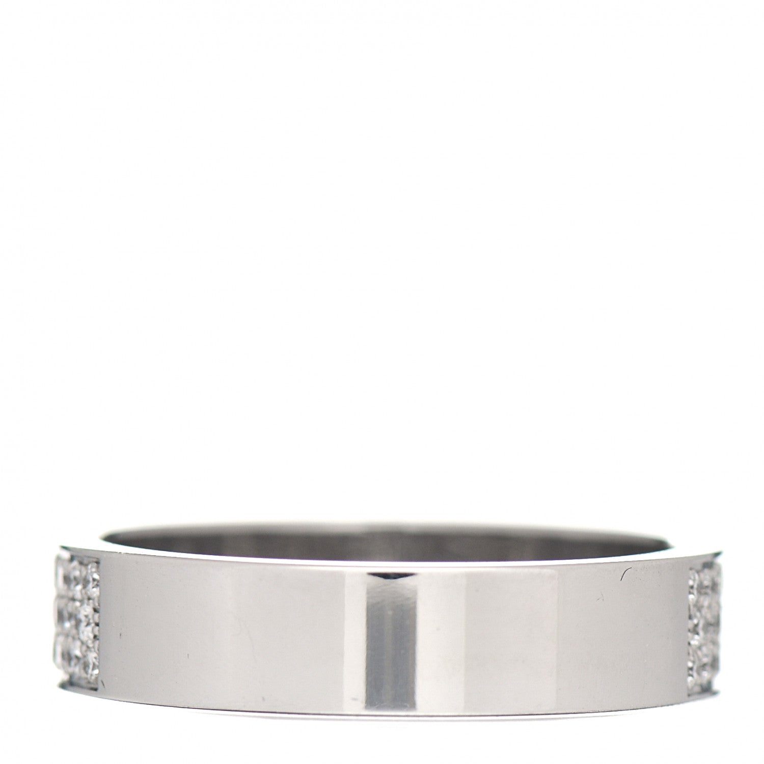 Hermes 18K White Gold Diamond MM Kelly Clochette Ring 52 6 3 of 5