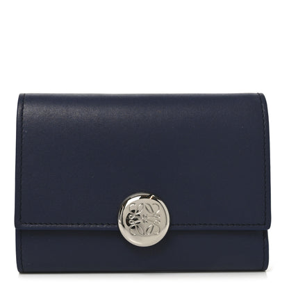 Loewe Nappa Calfskin Small Vertical Wallet Navy 1 of 6