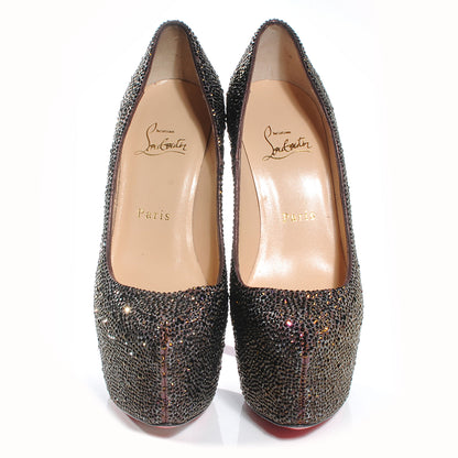 Christian Louboutin Crystal Suede Burma Daffodile Strass 160 Pumps 37.5 Plum 2 of 6