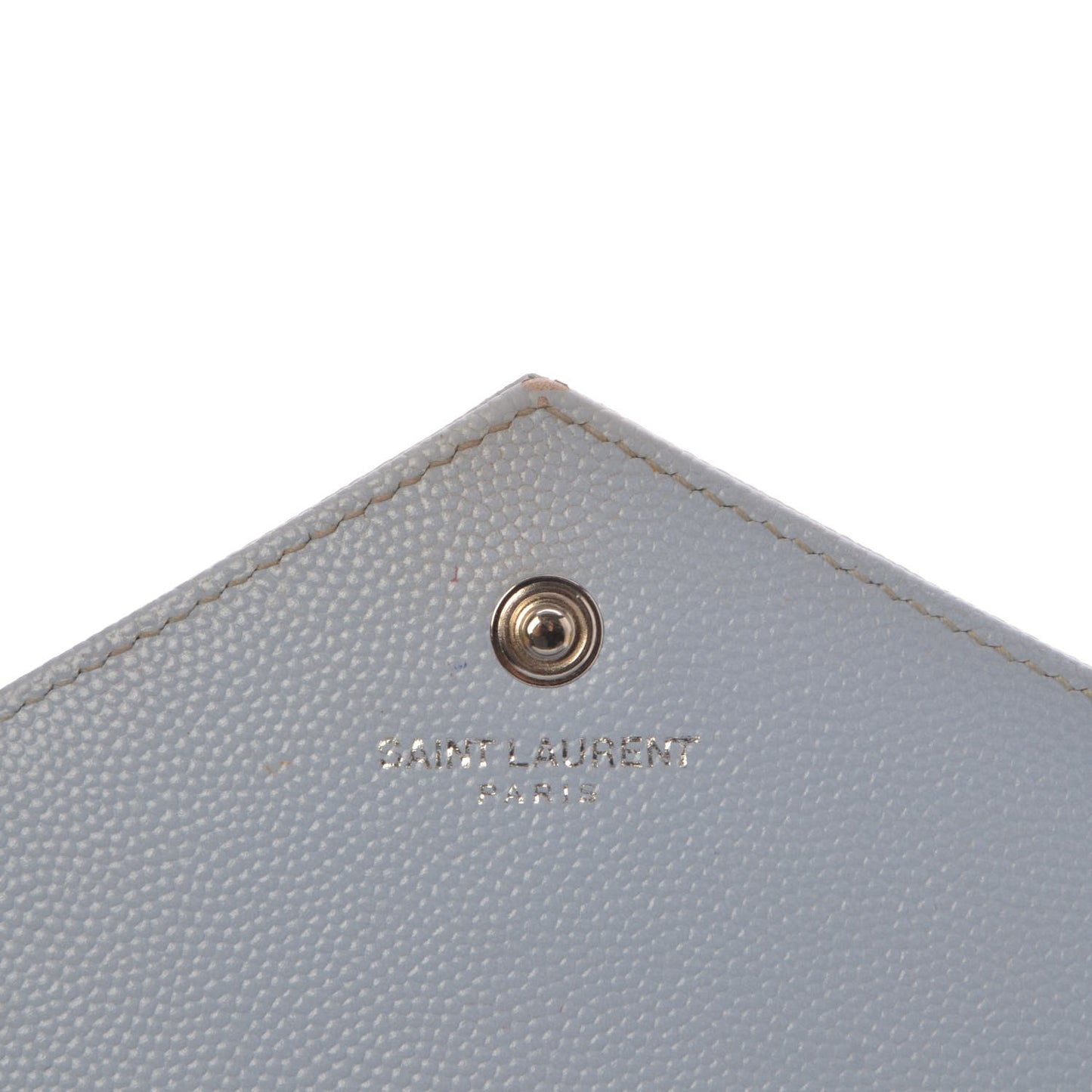 Grain De Poudre Matelasse Monogram Chain Wallet Sky Blue