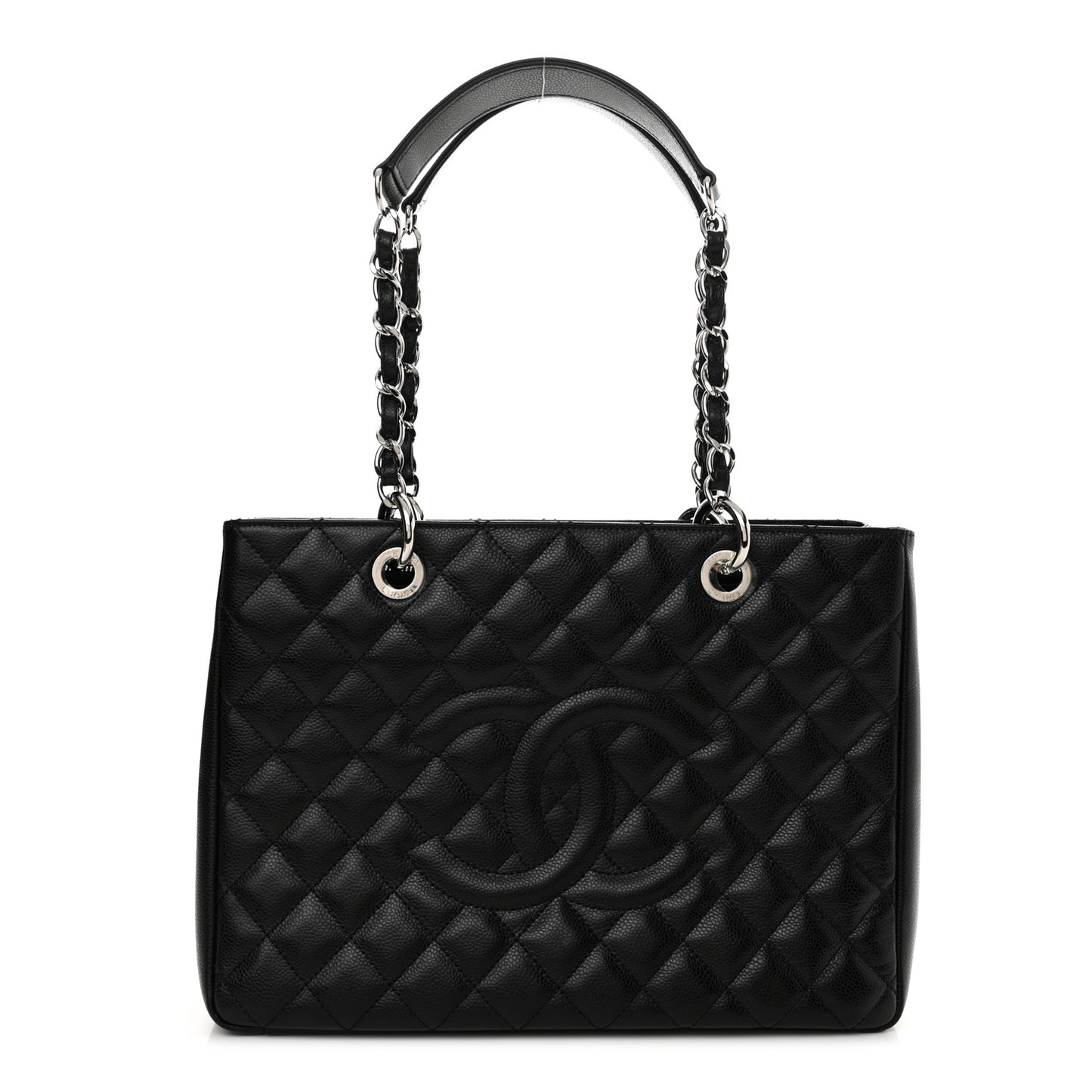 Caviar Quilted Grand Shopping Tote GST Black