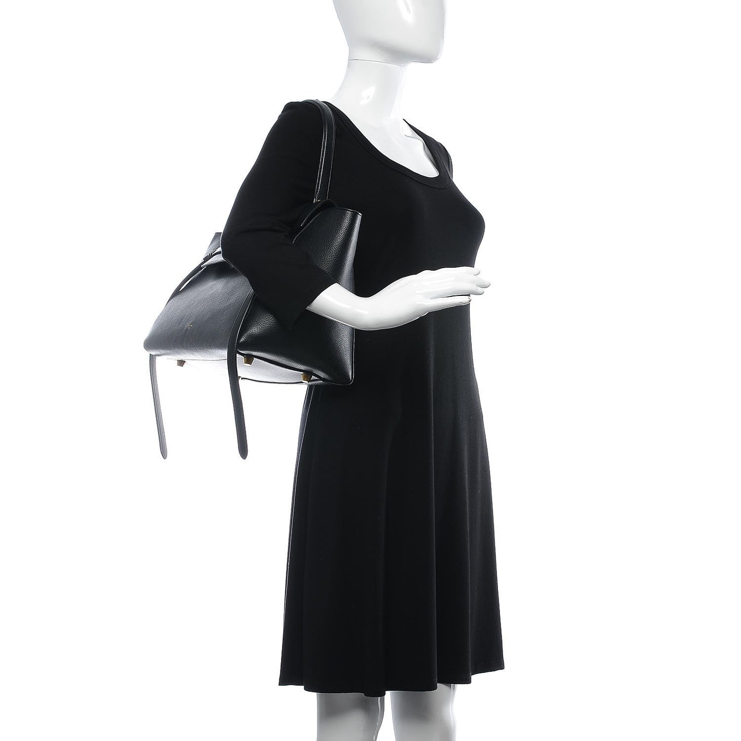 Grained Calfskin Small Belt Bag Black