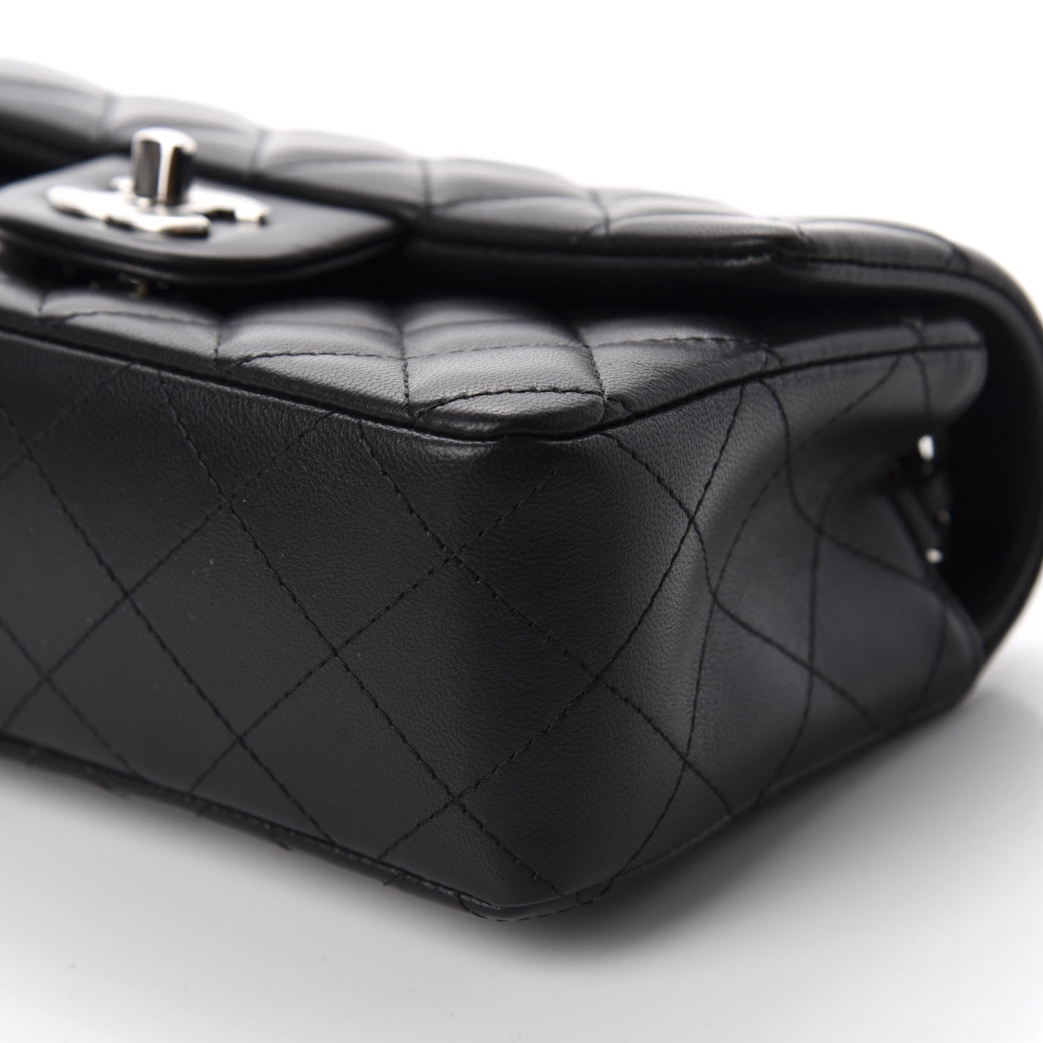 Chanel Lambskin Quilted Mini Rectangular Flap Black 7 of 11