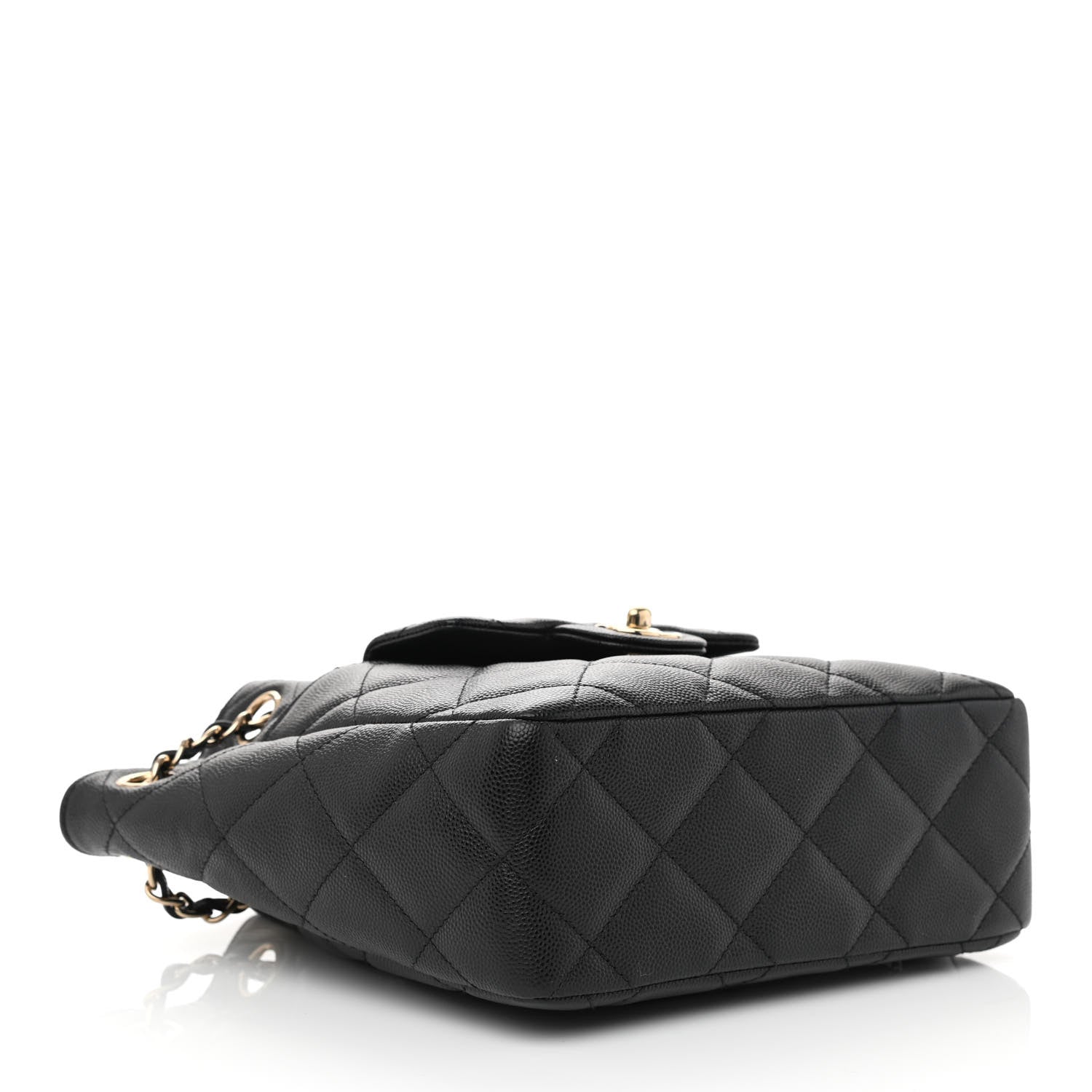 Chanel Caviar Quilted Flap Bucket Bag Black 4 of 11